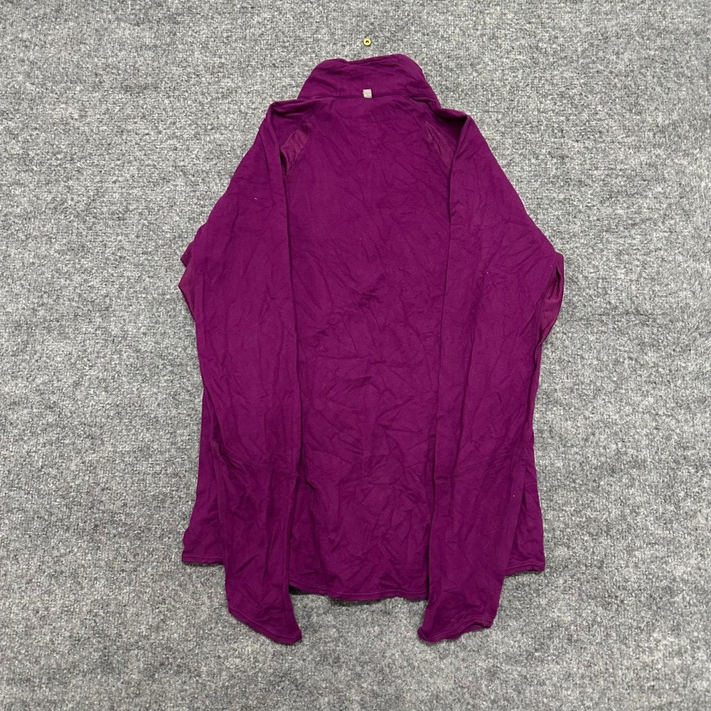 Nike Quarter Zip Pullover Womens Size L Purple Fit Dry Mesh Long Sleeve Athletic